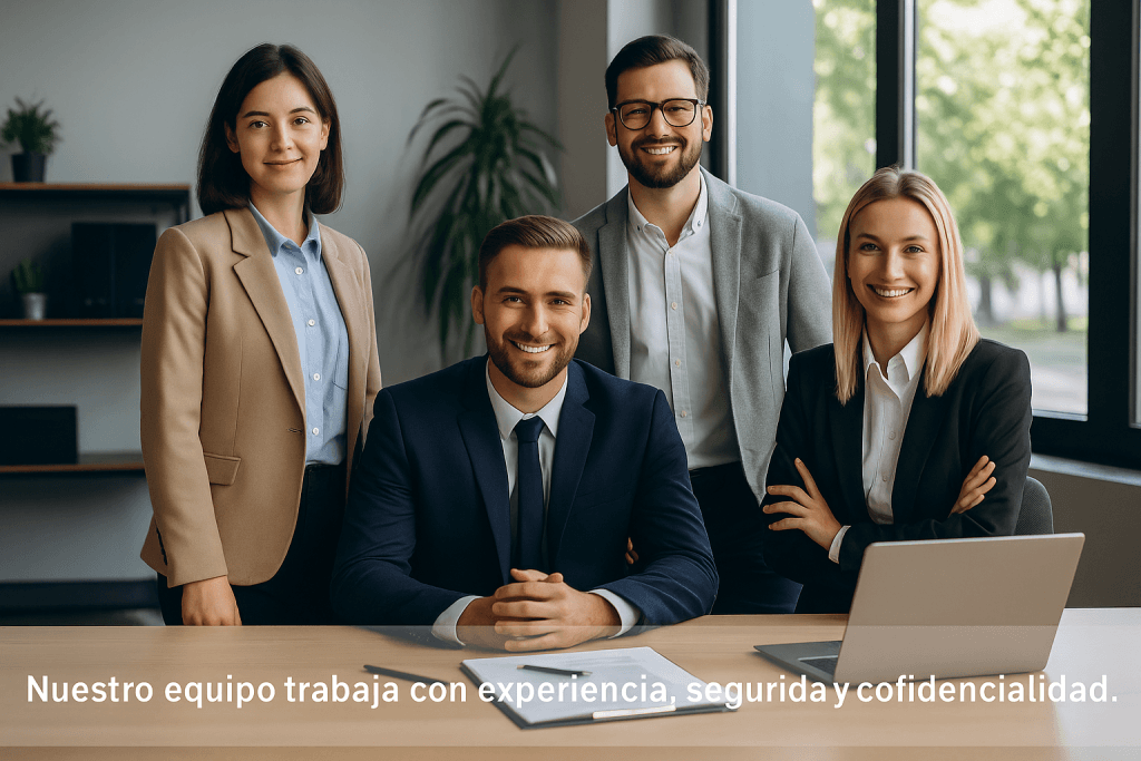 Equipo profesional gestionando carnets de conducir B registrados en la DGT con total seguridad