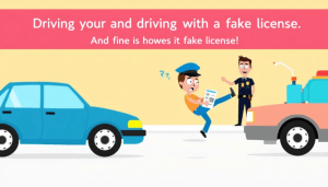 Imagen que representa las consecuencias de conducir con un carnet falso.